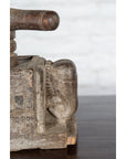 Indian Antique Wooden Hand Noodle Maker with Carved Elephant and Vice Press-13. Asian & Chinese Furniture, Art, Antiques, Vintage Home Décor for sale at FEA Home