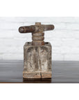 Indian Antique Wooden Hand Noodle Maker with Carved Elephant and Vice Press-3. Asian & Chinese Furniture, Art, Antiques, Vintage Home Décor for sale at FEA Home
