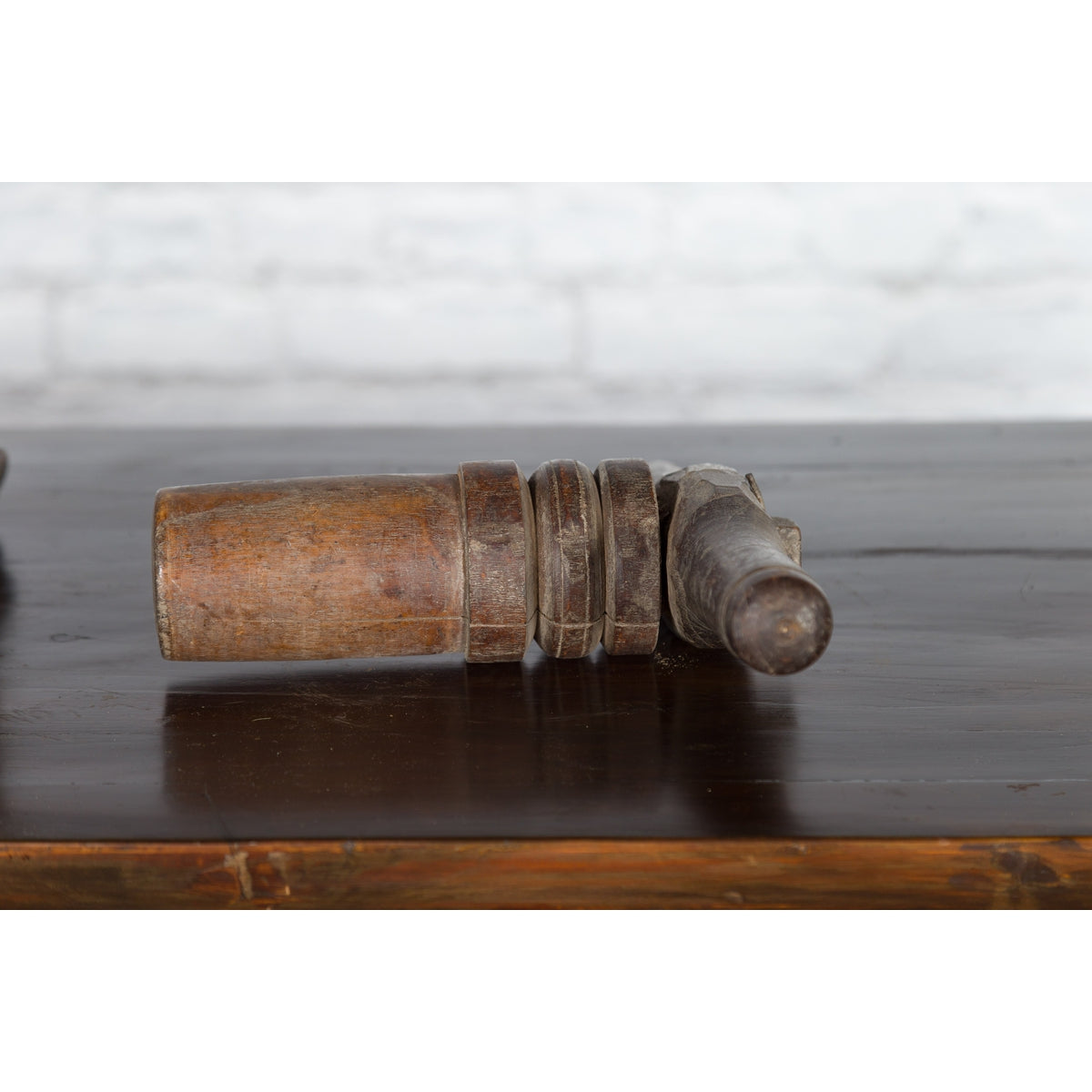 Indian Antique Wooden Hand Noodle Maker with Carved Elephant and Vice Press-4. Asian & Chinese Furniture, Art, Antiques, Vintage Home Décor for sale at FEA Home