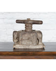 Indian Antique Wooden Hand Noodle Maker with Carved Elephant and Vice Press-7. Asian & Chinese Furniture, Art, Antiques, Vintage Home Décor for sale at FEA Home