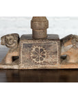 Indian Antique Wooden Hand Noodle Maker with Carved Ram and Vice Press-4. Asian & Chinese Furniture, Art, Antiques, Vintage Home Décor for sale at FEA Home