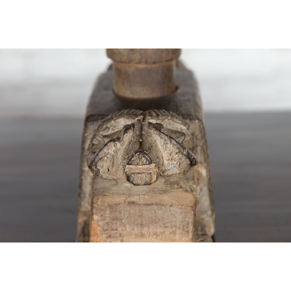 Indian Antique Wooden Hand Noodle Maker with Carved Ram and Vice Press-8. Asian & Chinese Furniture, Art, Antiques, Vintage Home Décor for sale at FEA Home