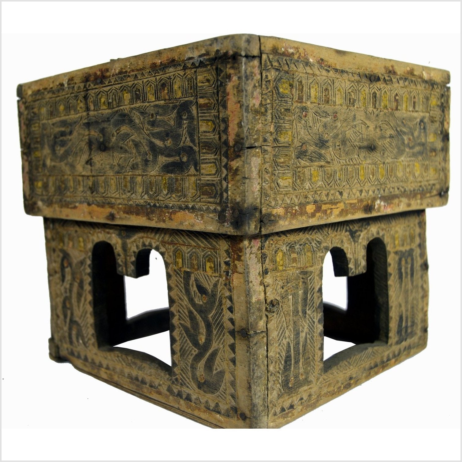 Indian Betel Nut Box-3. Asian & Chinese Furniture, Art, Antiques, Vintage Home Décor for sale at FEA Home