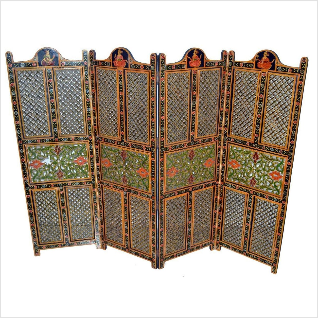 Indian Fretwork Screen-11. Asian & Chinese Furniture, Art, Antiques, Vintage Home Décor for sale at FEA Home