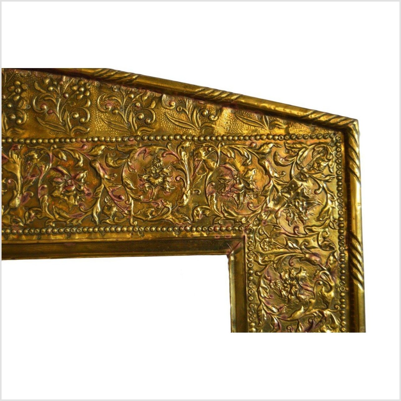 Indian Gold Repoussé Rectangular Frame-3. Asian & Chinese Furniture, Art, Antiques, Vintage Home Décor for sale at FEA Home