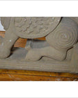 Indian Hand-Carved 19th Century Stone Sphinx Sculpture with Tiara and Earrings-10. Asian & Chinese Furniture, Art, Antiques, Vintage Home Décor for sale at FEA Home