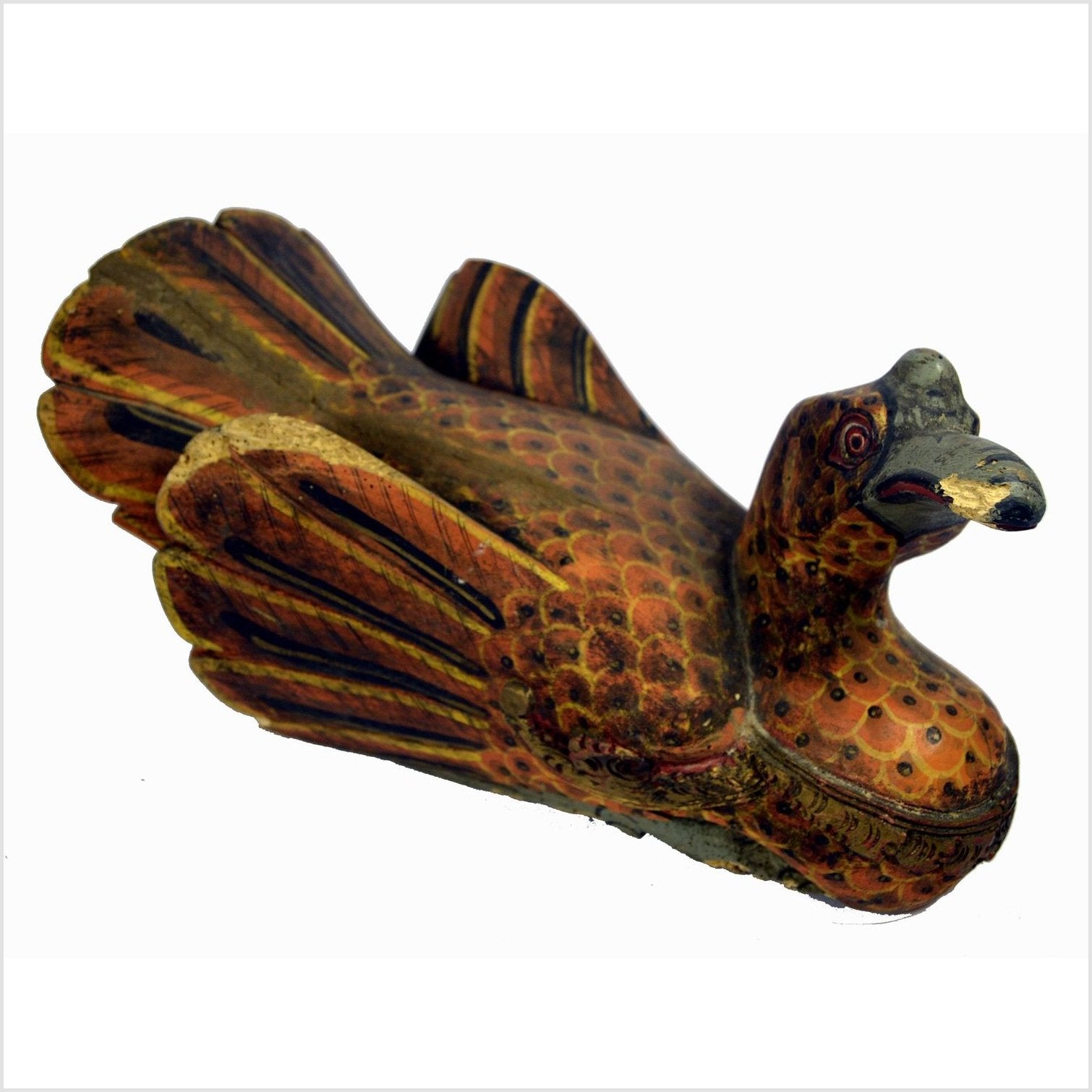Indian Antique Hand Carved Wooden Duck-3. Asian & Chinese Furniture, Art, Antiques, Vintage Home Décor for sale at FEA Home