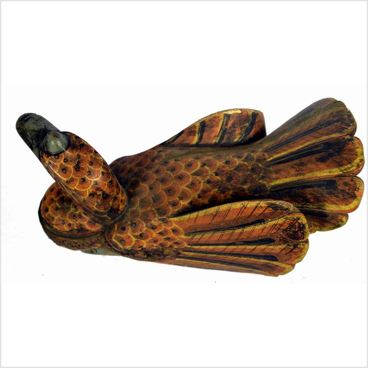 Indian Antique Hand Carved Wooden Duck-5. Asian & Chinese Furniture, Art, Antiques, Vintage Home Décor for sale at FEA Home