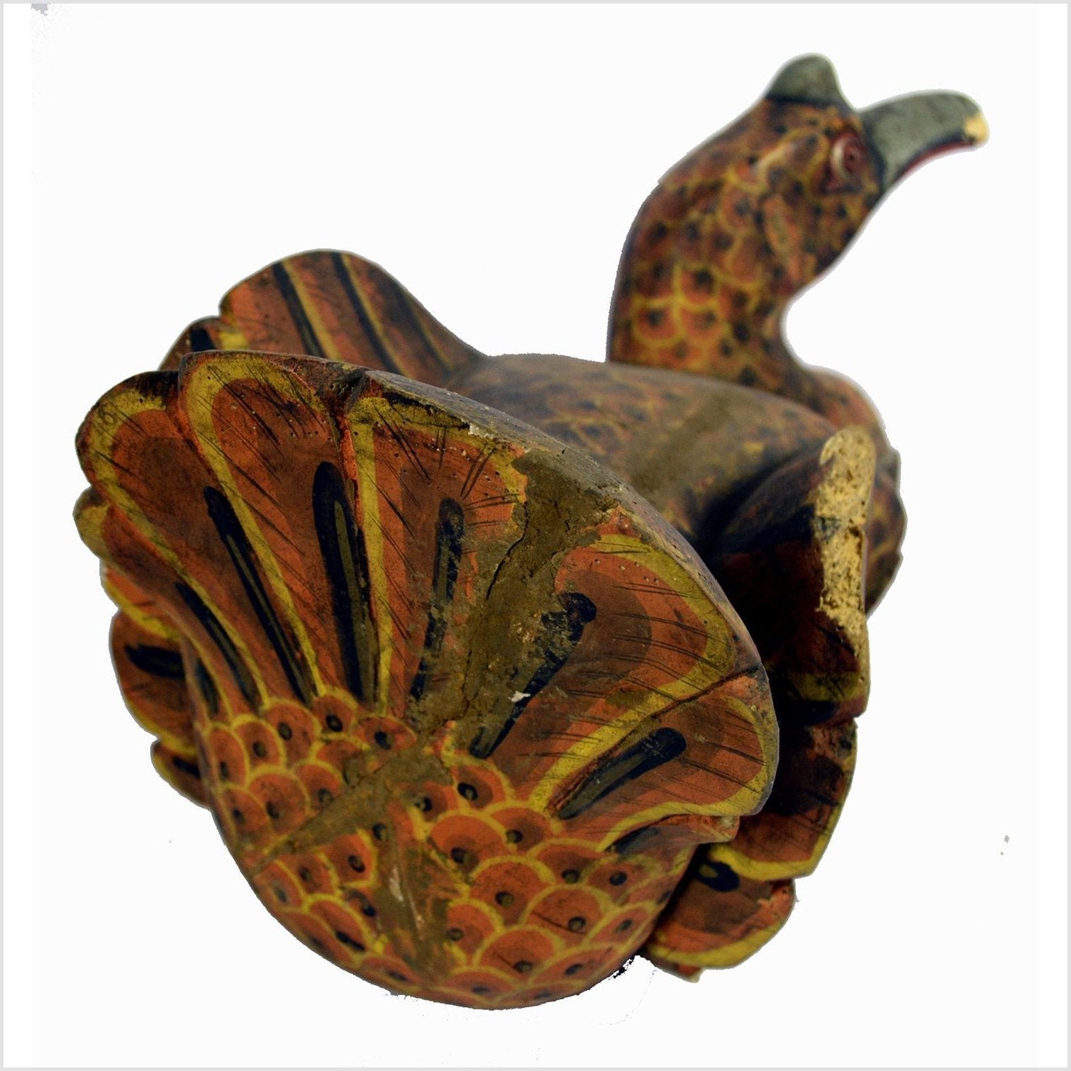 Indian Antique Hand Carved Wooden Duck-6. Asian & Chinese Furniture, Art, Antiques, Vintage Home Décor for sale at FEA Home