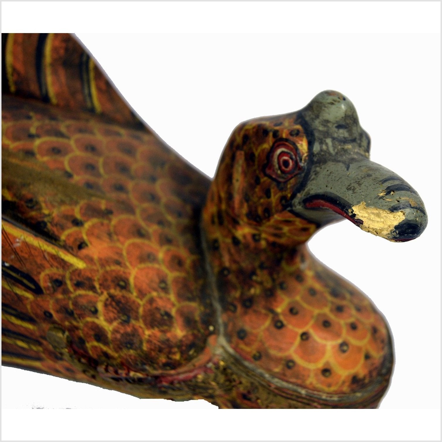 Indian Antique Hand Carved Wooden Duck-7. Asian & Chinese Furniture, Art, Antiques, Vintage Home Décor for sale at FEA Home