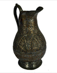 Indian Hand Tooled Brass Water Pitcher-2. Asian & Chinese Furniture, Art, Antiques, Vintage Home Décor for sale at FEA Home