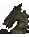 Indian Kerala Hand Carved Wooden Horse-6. Asian & Chinese Furniture, Art, Antiques, Vintage Home Décor for sale at FEA Home
