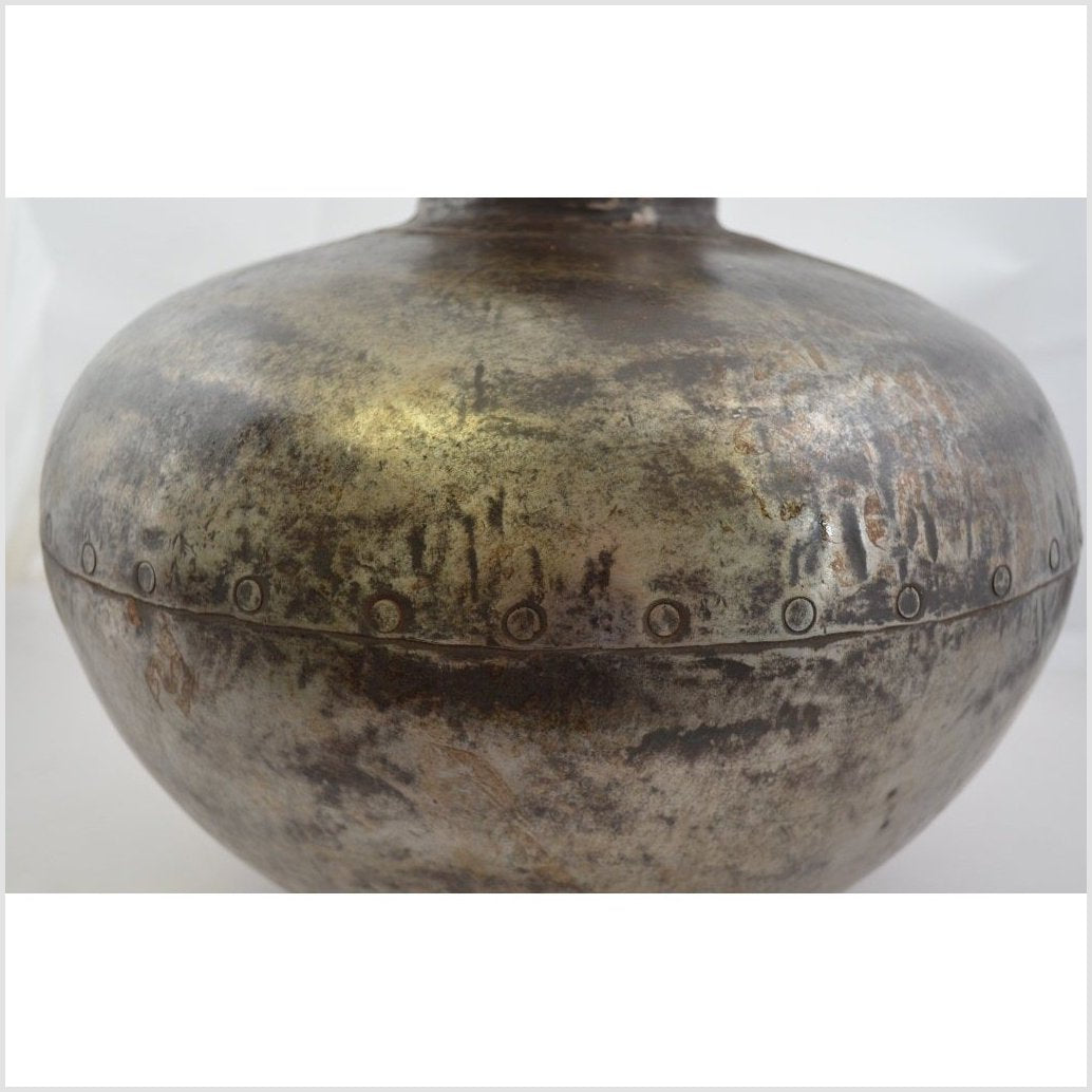 Indian Metal Water Jug - Round Shape-4. Asian & Chinese Furniture, Art, Antiques, Vintage Home Décor for sale at FEA Home