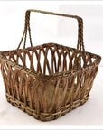 Indian Nickel Wire Woven Basket - Square-2. Asian & Chinese Furniture, Art, Antiques, Vintage Home Décor for sale at FEA Home