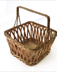 Indian Nickel Wire Woven Basket - Square-4. Asian & Chinese Furniture, Art, Antiques, Vintage Home Décor for sale at FEA Home