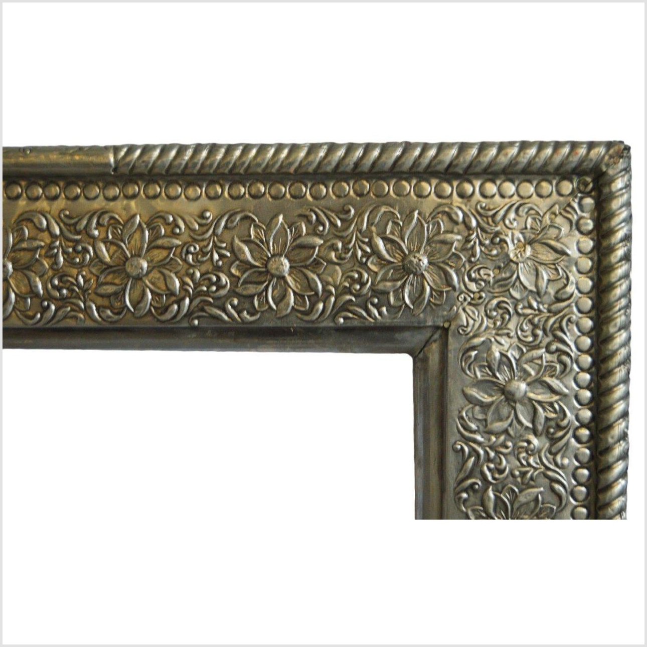 Indian Repoussé Rectangular Frame-3. Asian & Chinese Furniture, Art, Antiques, Vintage Home Décor for sale at FEA Home