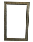 Silver-nickel Indian Repoussé rectangular frame on a white background.