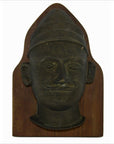 Indian Temple Bas-Relief Brass Plaque-1. Asian & Chinese Furniture, Art, Antiques, Vintage Home Décor for sale at FEA Home