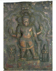 Indian Temple Bas-Relief Copper Plaque-2. Asian & Chinese Furniture, Art, Antiques, Vintage Home Décor for sale at FEA Home