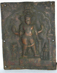 Indian Temple Bas-Relief Copper Plaque-1. Asian & Chinese Furniture, Art, Antiques, Vintage Home Décor for sale at FEA Home
