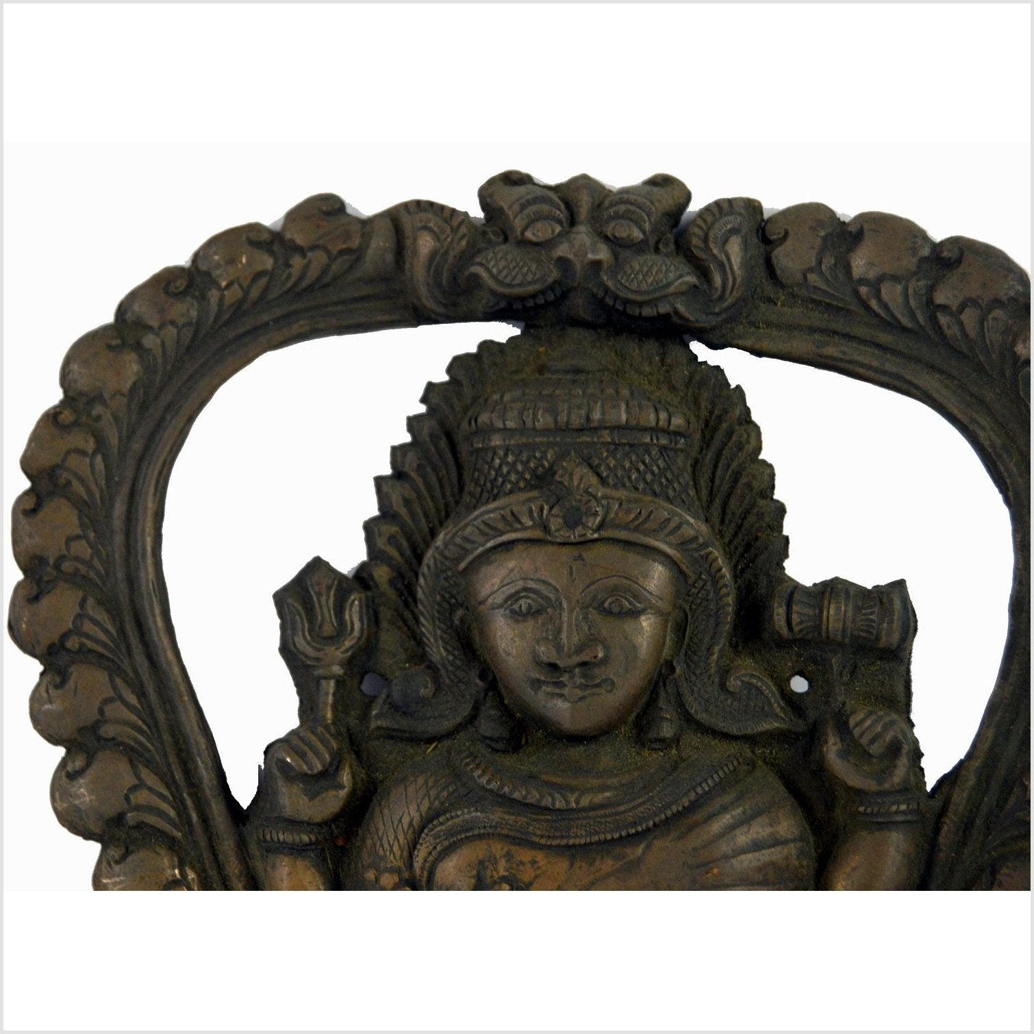 Indian Temple Brass Plaque-2. Asian & Chinese Furniture, Art, Antiques, Vintage Home Décor for sale at FEA Home