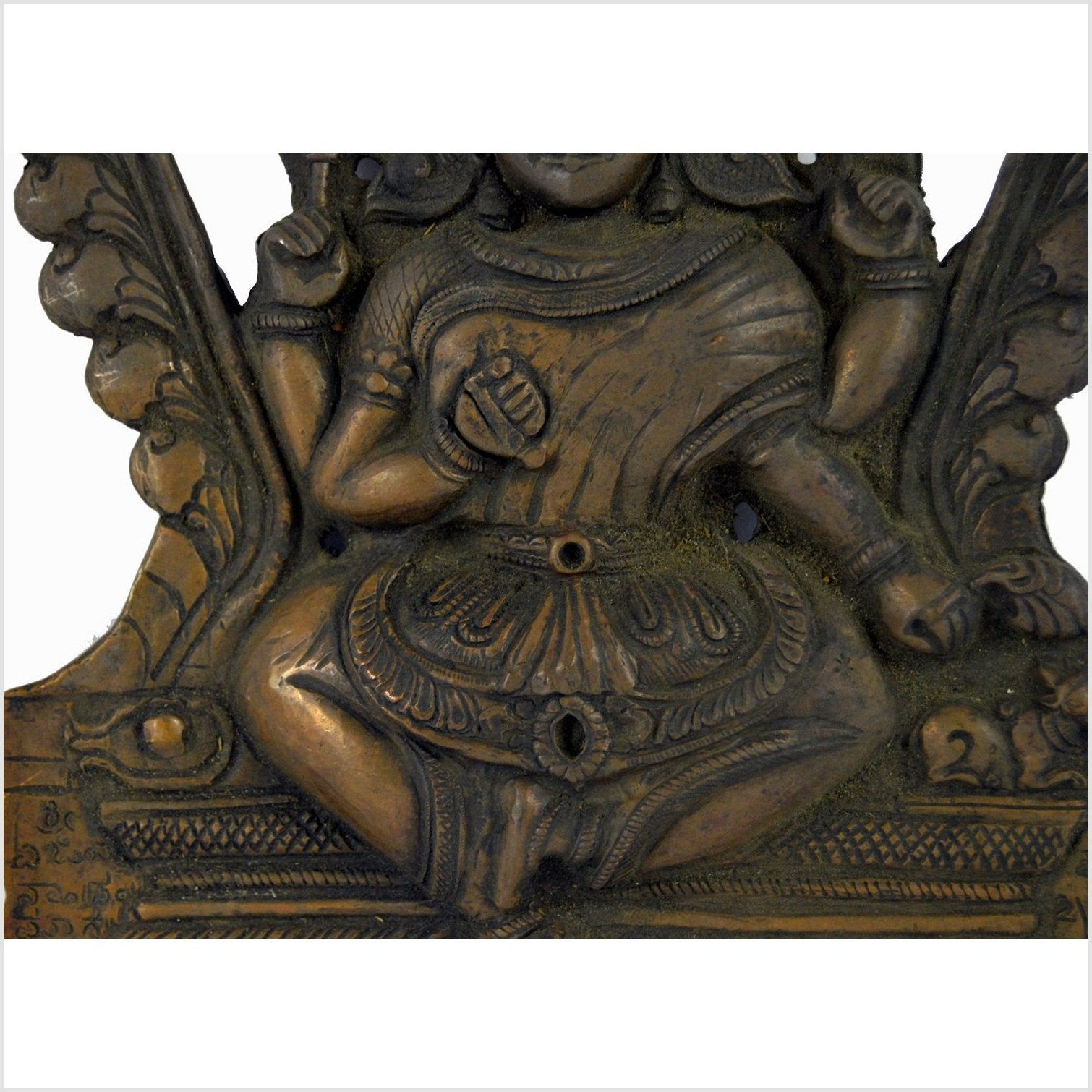 Indian Temple Brass Plaque-3. Asian & Chinese Furniture, Art, Antiques, Vintage Home Décor for sale at FEA Home
