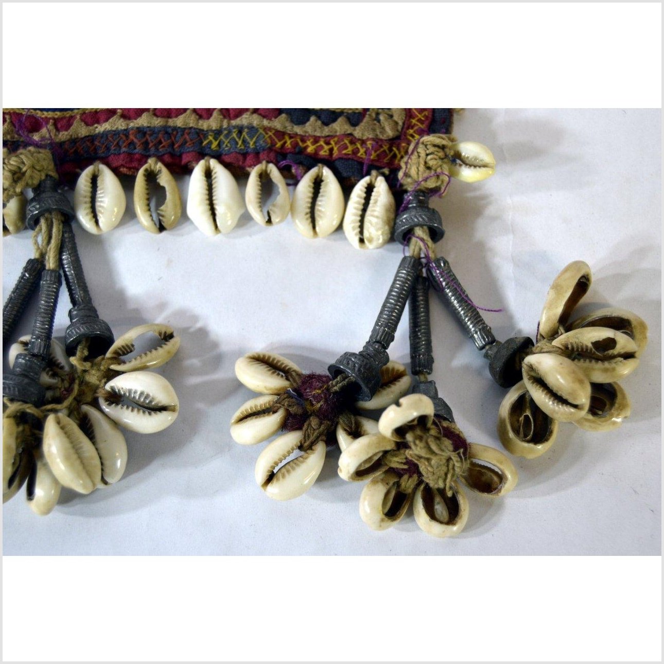 Indian Traditional Hand Sewn Cloth with Shell Accents-4. Asian & Chinese Furniture, Art, Antiques, Vintage Home Décor for sale at FEA Home