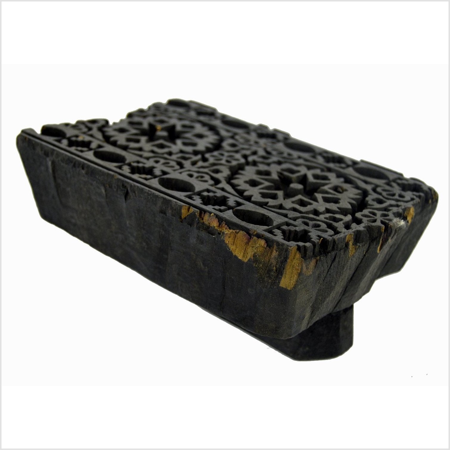 Indian Wooden Ink Block-4. Asian & Chinese Furniture, Art, Antiques, Vintage Home Décor for sale at FEA Home