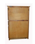 Natural wood armoire back with flat panels, classic simple construction, Indonesian style.
