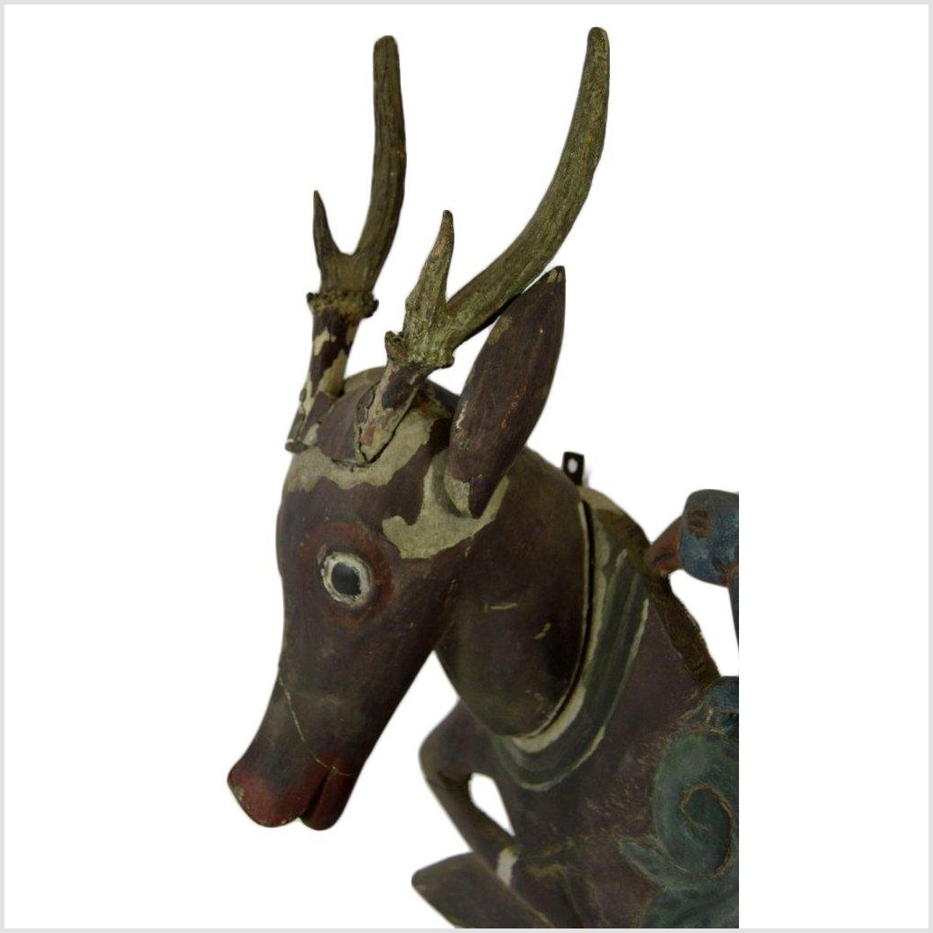 Indonesian Deer Wall Plaque-4. Asian & Chinese Furniture, Art, Antiques, Vintage Home Décor for sale at FEA Home