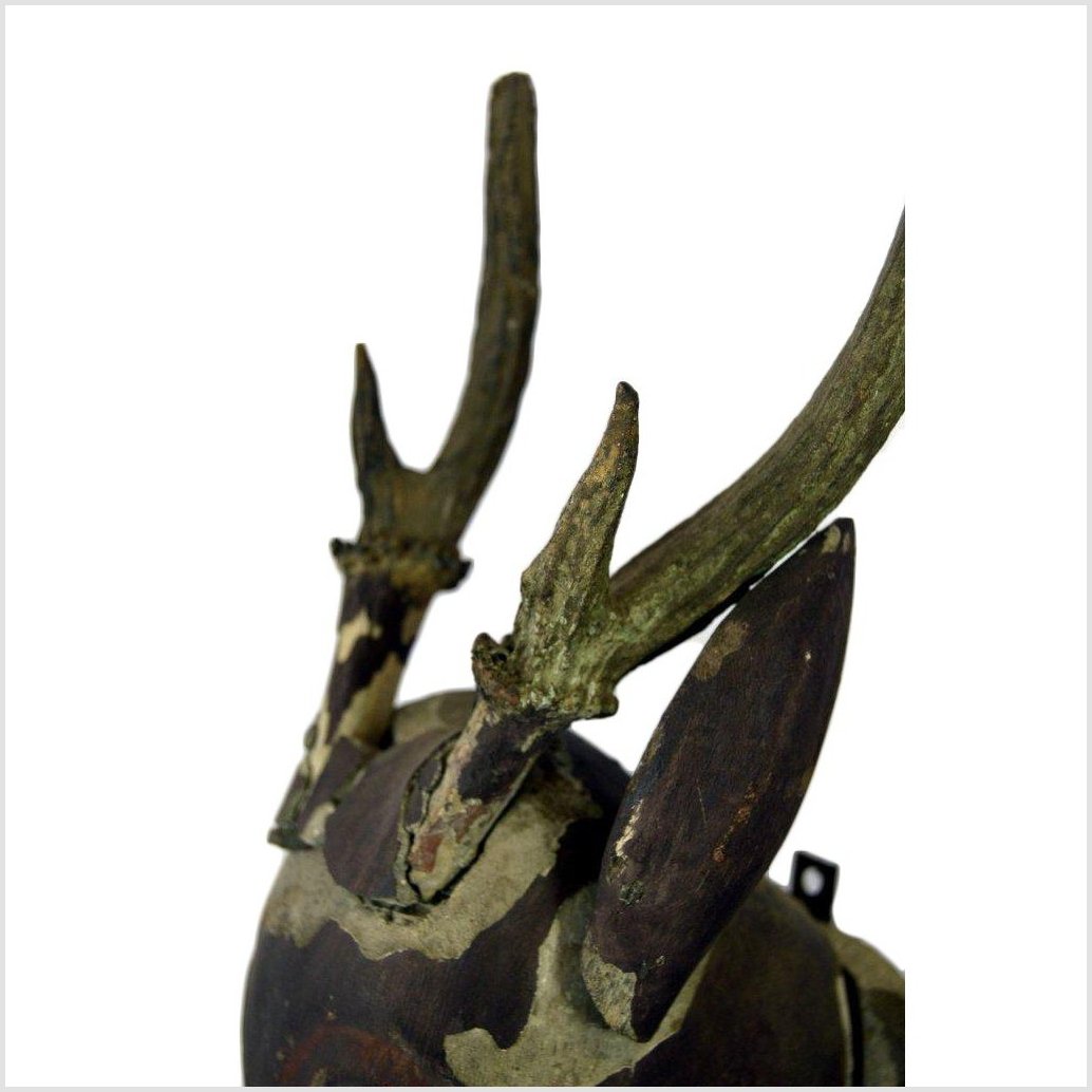 Indonesian Deer Wall Plaque-5. Asian & Chinese Furniture, Art, Antiques, Vintage Home Décor for sale at FEA Home