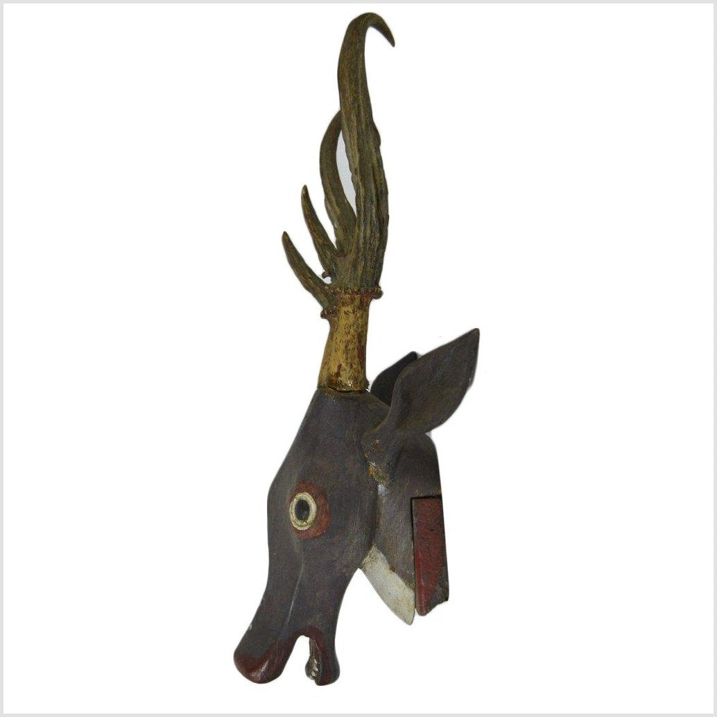 Indonesian Deer Wall Trophy-3. Asian & Chinese Furniture, Art, Antiques, Vintage Home Décor for sale at FEA Home