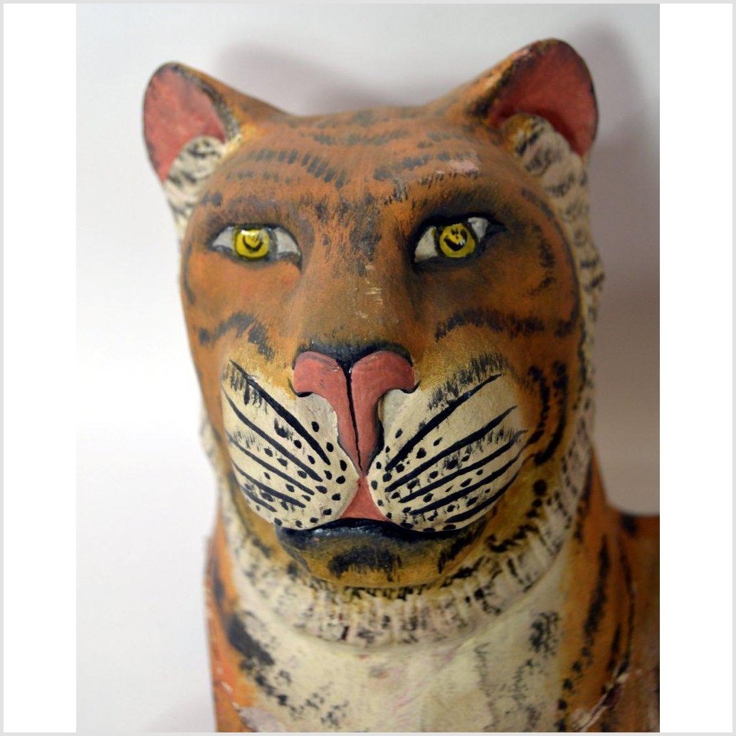 Indonesian Tiger Wall Plaque-4. Asian & Chinese Furniture, Art, Antiques, Vintage Home Décor for sale at FEA Home
