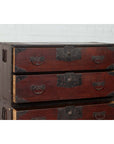 Japanese 19th Century Lacquered Sendai Clothing Tansu with Elaborate Hardware-13. Asian & Chinese Furniture, Art, Antiques, Vintage Home Décor for sale at FEA Home