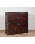 Japanese 19th Century Lacquered Sendai Clothing Tansu with Elaborate Hardware-15. Asian & Chinese Furniture, Art, Antiques, Vintage Home Décor for sale at FEA Home