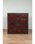 Japanese 19th Century Lacquered Sendai Clothing Tansu with Elaborate Hardware-4. Asian & Chinese Furniture, Art, Antiques, Vintage Home Décor for sale at FEA Home