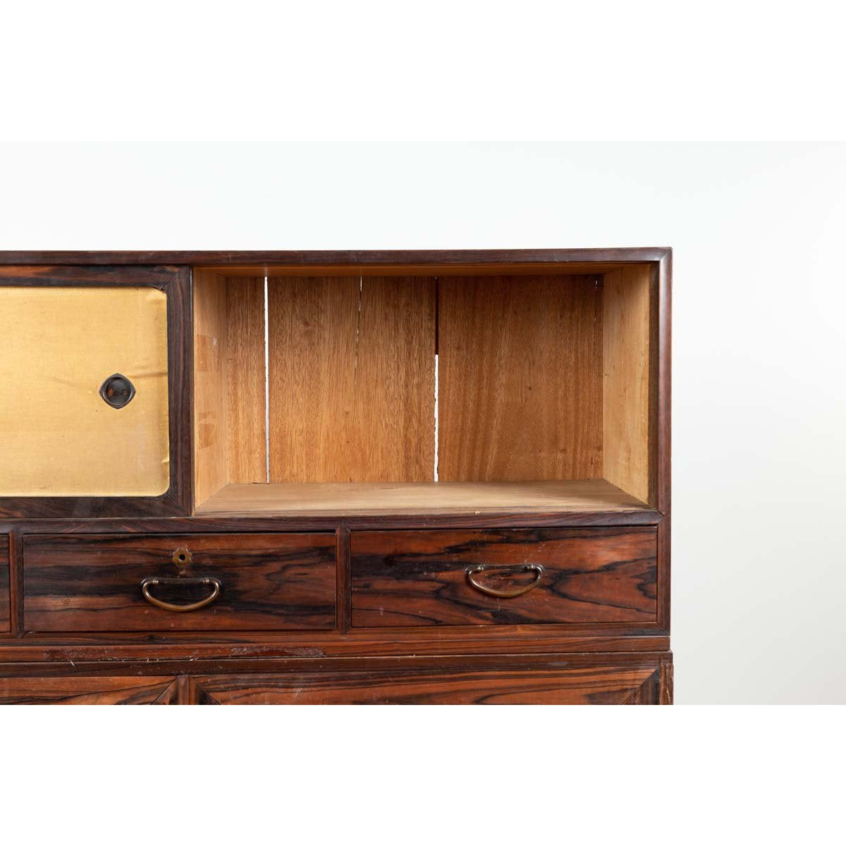 Japanese 19th Century Mulberry Wood Kimono Cabinet with Doors and Drawers-9. Asian & Chinese Furniture, Art, Antiques, Vintage Home Décor for sale at FEA Home
