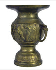 Ornate Japanese Brass Vase-5. Asian & Chinese Furniture, Art, Antiques, Vintage Home Décor for sale at FEA Home