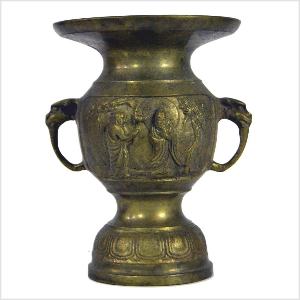 Ornate Japanese Brass Vase-1. Asian & Chinese Furniture, Art, Antiques, Vintage Home Décor for sale at FEA Home