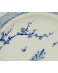Japanese Blue and White Hand-Painted Porcelain Charger Plate with Foliage Décor-2. Asian & Chinese Furniture, Art, Antiques, Vintage Home Décor for sale at FEA Home