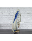 Japanese Blue and White Hand-Painted Porcelain Charger Plate with Foliage Décor-5. Asian & Chinese Furniture, Art, Antiques, Vintage Home Décor for sale at FEA Home