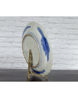 Japanese Blue and White Hand-Painted Porcelain Charger Plate with Foliage Décor-7. Asian & Chinese Furniture, Art, Antiques, Vintage Home Décor for sale at FEA Home