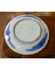 Japanese Blue and White Hand-Painted Porcelain Charger Plate with Foliage Décor-8. Asian & Chinese Furniture, Art, Antiques, Vintage Home Décor for sale at FEA Home