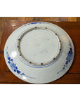 Japanese Blue and White Hand-Painted Porcelain Charger Plate with Peacock Bird-14. Asian & Chinese Furniture, Art, Antiques, Vintage Home Décor for sale at FEA Home