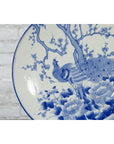 Japanese Blue and White Hand-Painted Porcelain Charger Plate with Peacock Bird-7. Asian & Chinese Furniture, Art, Antiques, Vintage Home Décor for sale at FEA Home