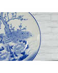 Japanese Blue and White Hand-Painted Porcelain Charger Plate with Peacock Bird-8. Asian & Chinese Furniture, Art, Antiques, Vintage Home Décor for sale at FEA Home