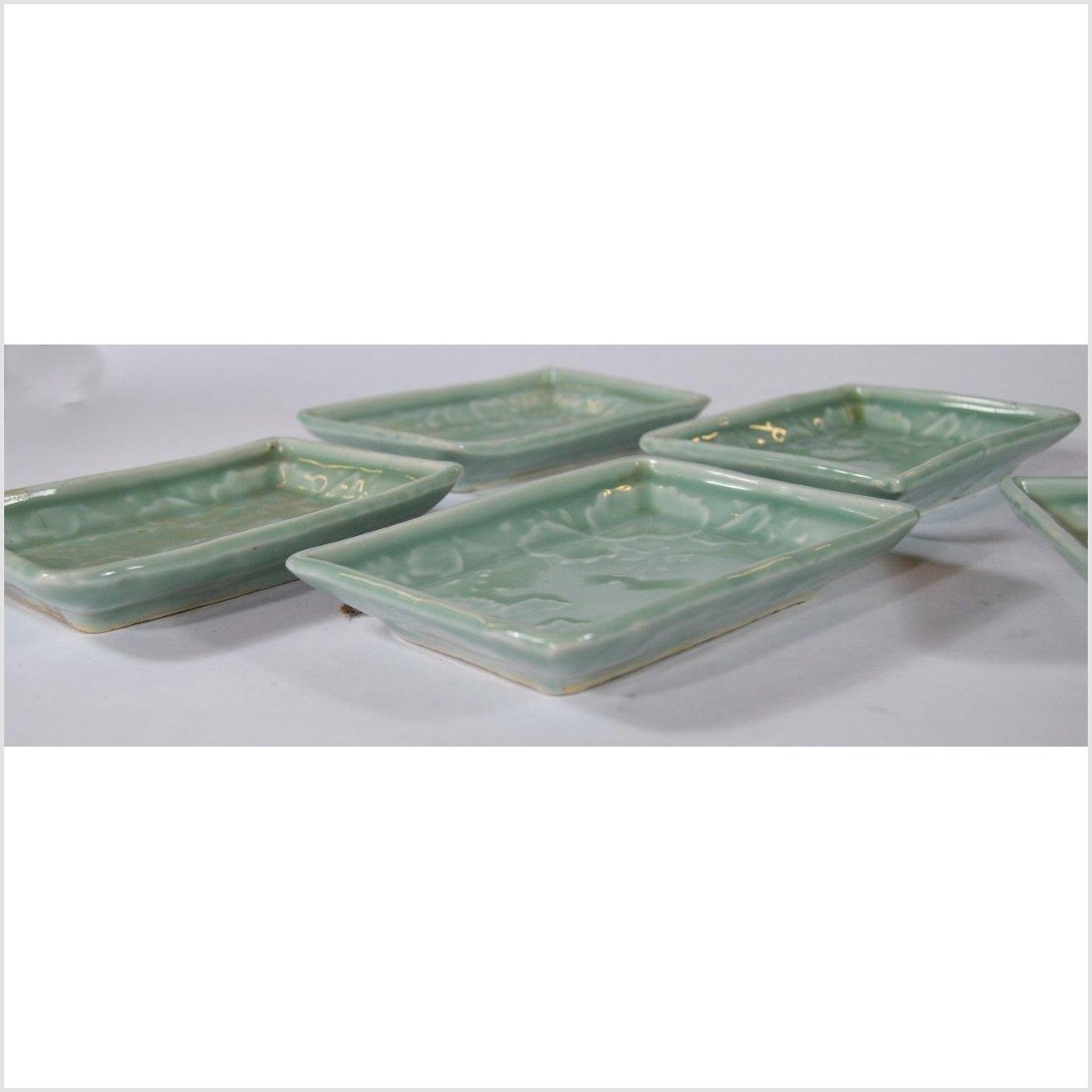 Japanese Celadon Serving Bowls-5. Asian & Chinese Furniture, Art, Antiques, Vintage Home Décor for sale at FEA Home