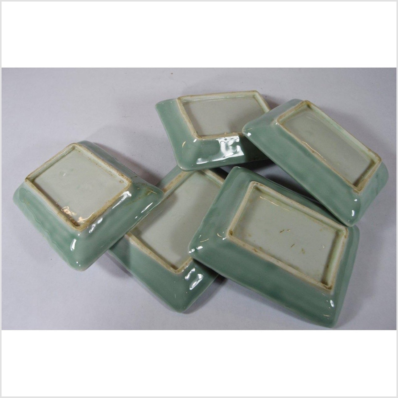 Japanese Celadon Serving Bowls-6. Asian & Chinese Furniture, Art, Antiques, Vintage Home Décor for sale at FEA Home
