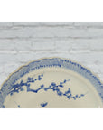Japanese Hand-Painted Blue and White Porcelain Charger Plate with Foliage Décor-11. Asian & Chinese Furniture, Art, Antiques, Vintage Home Décor for sale at FEA Home