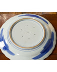 Japanese Hand-Painted Blue and White Porcelain Charger Plate with Foliage Décor-15. Asian & Chinese Furniture, Art, Antiques, Vintage Home Décor for sale at FEA Home